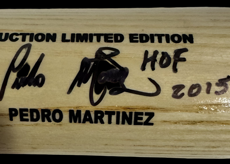 Pedro Martinez Autographed Limited Edition Blonde Canadian Baseball HOF Bat w/Inscription #8/100 *VERY RARE*